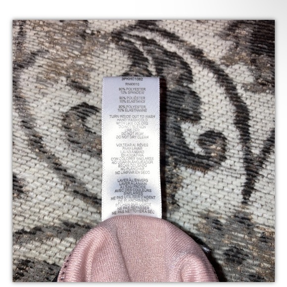 Vintage Y2K Bebe Pink crushed Velvet Signature Band Hi Cut Bikini Panties L New - Picture 3 of 6